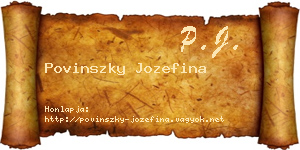 Povinszky Jozefina névjegykártya